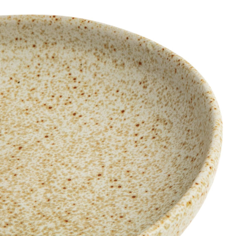 Assiettes creuses calottes beige moucheté Canvas 23 cm - Olympia