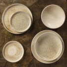 Assiettes creuses calottes beige moucheté Canvas 23 cm - Olympia