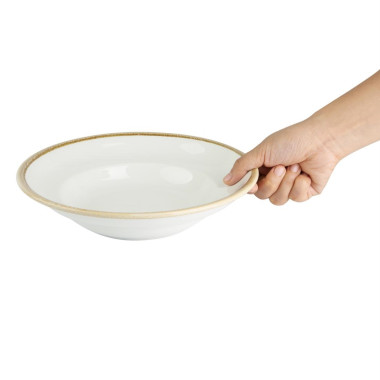 Assiettes À Pâtes Kiln Couleur Craie 250mm (Lot de 4) - Olympia