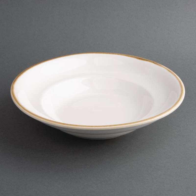 Assiettes À Pâtes Kiln Couleur Craie 250mm (Lot de 4) - Olympia