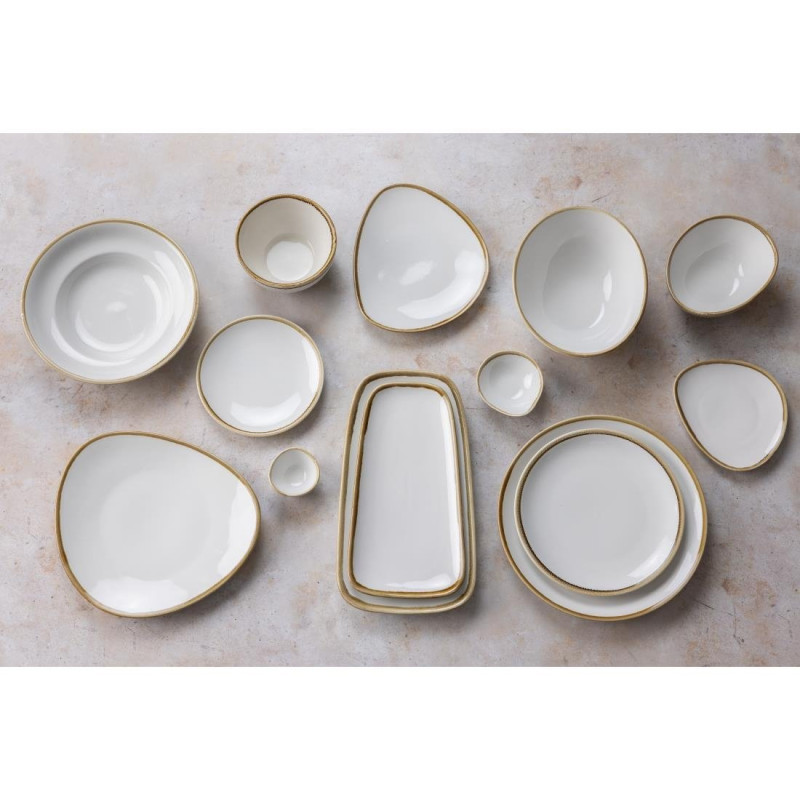Assiettes À Pâtes Kiln Couleur Craie 250mm (Lot de 4) - Olympia