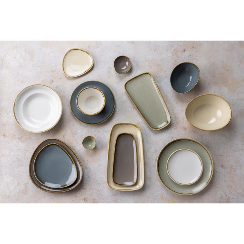 Assiettes À Pâtes Kiln Couleur Craie 250mm (Lot de 4) - Olympia