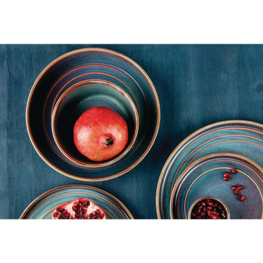 Bols Plats Ronds Irisés Cavolo 143mm (Lot de 6) - Olympia