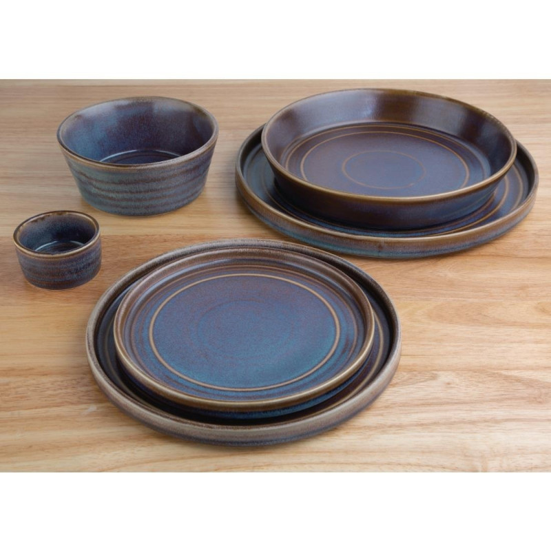 Assiettes Plates Rondes Irisées Cavolo 180mm (Lot de 6) - Olympia