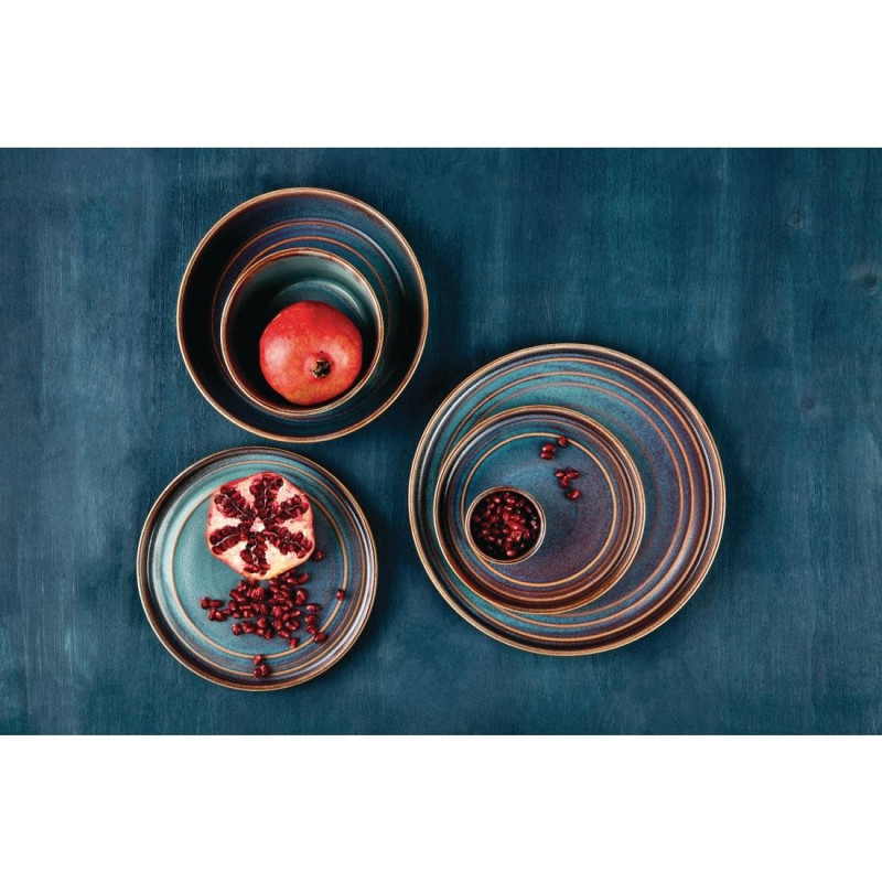 Assiettes Plates Rondes Irisées Cavolo 270mm (Lot de 4) - Olympia
