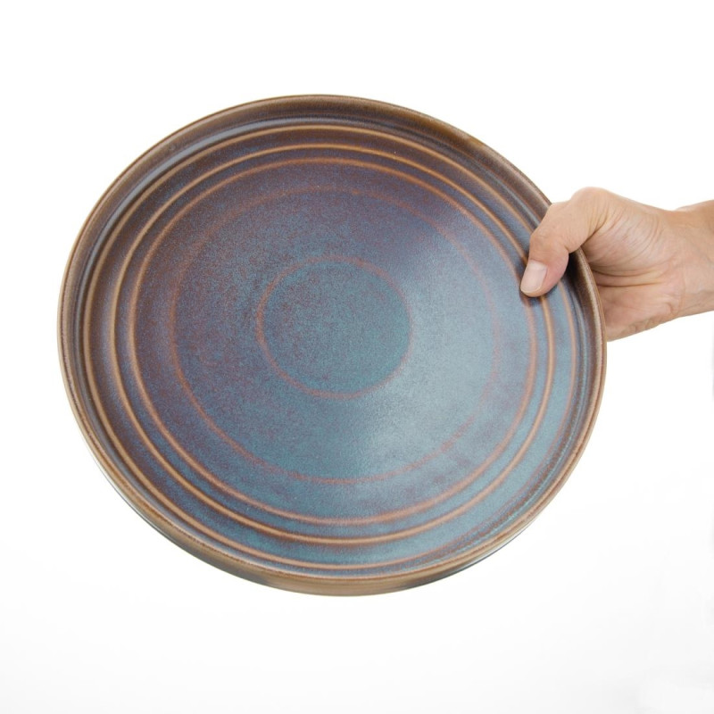 Assiettes Plates Rondes Irisées Cavolo 270mm (Lot de 4) - Olympia