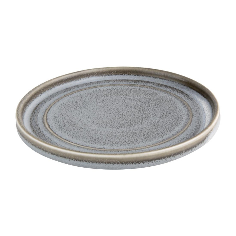 Assiettes Plates Rondes Cavolo Anthracite 180mm (Lot de 4) - Olympia