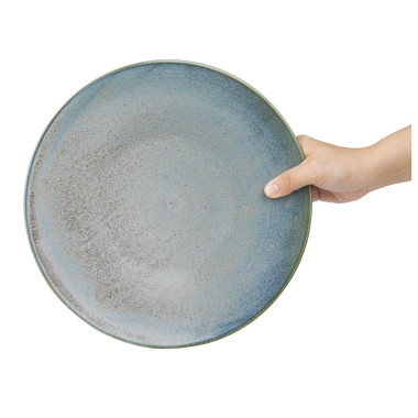 Assiettes Plates Ember Blue 275mm (Lot de 4) - Olympia