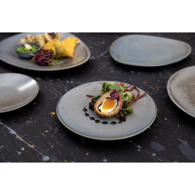 Assiettes Plates Ember Blue 180mm (Lot de 6) - Olympia