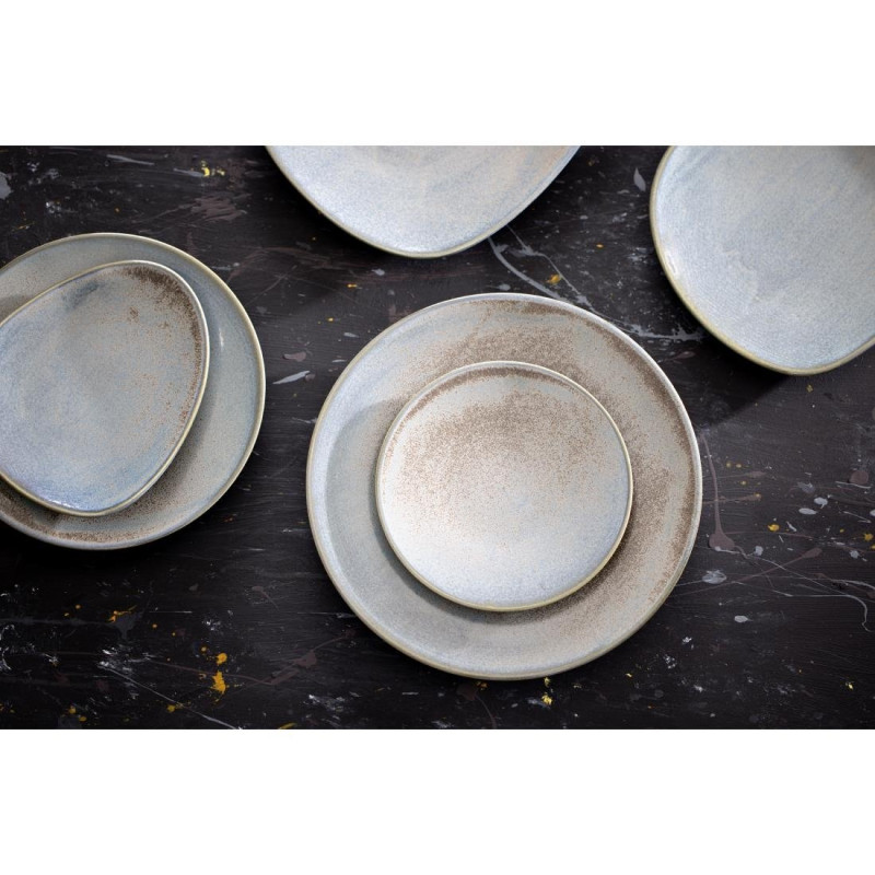 Assiettes Plates Ember Blue 180mm (Lot de 6) - Olympia