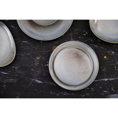 Assiettes Plates Ember Blue 180mm (Lot de 6) - Olympia