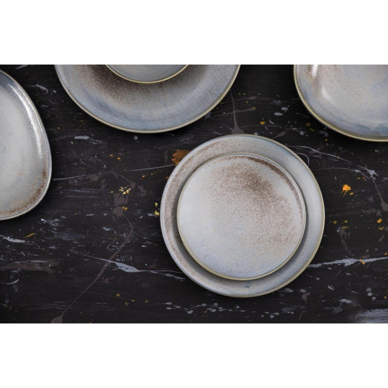 Assiettes Plates Ember Blue 180mm (Lot de 6) - Olympia