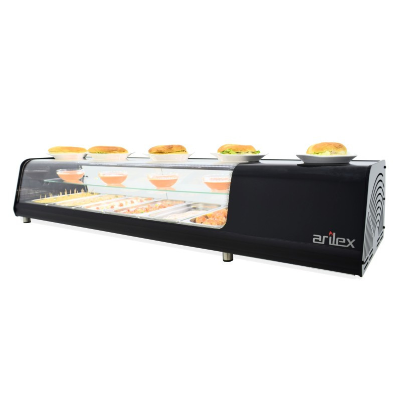 Vitrine réfrigérée - 8 plateaux GN1/3 - Double niveau - Pour tapas - Arilex  au meilleur prix sur Restock CHR