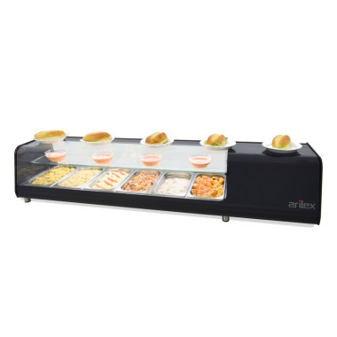 Vitrine réfrigérée - 8 plateaux GN1/3 - Double niveau - Pour tapas - Arilex  au meilleur prix sur Restock CHR
