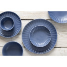 Assiettes plates Corallite bleues 205 mm (lot de 6) - Olympia