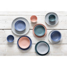 Assiettes plates Corallite bleues 205 mm (lot de 6) - Olympia