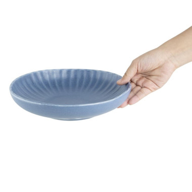 Assiettes calottes Corallite bleues 220mm (lot de 6) - Olympia
