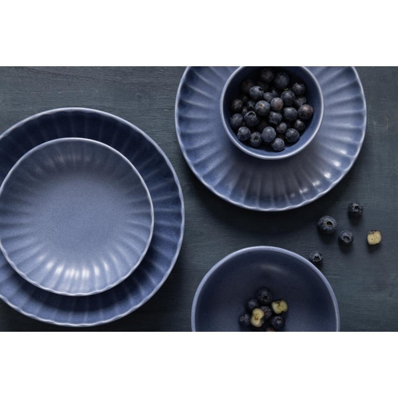 Assiettes calottes Corallite bleues 220mm (lot de 6) - Olympia