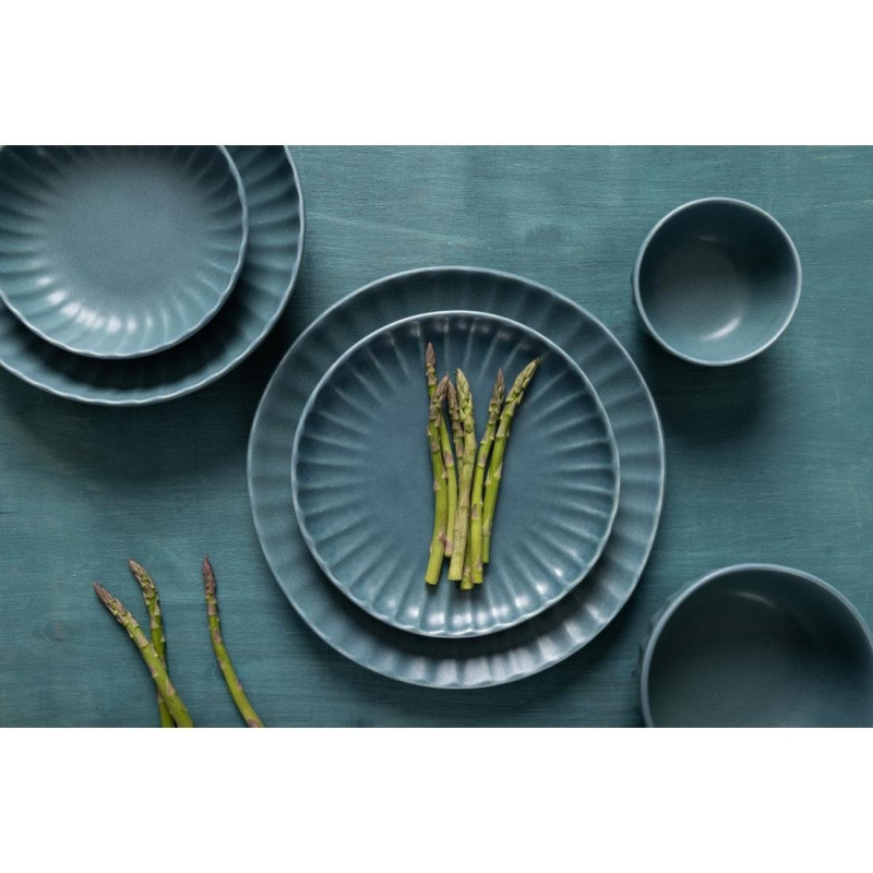 Assiettes plates Corallite vertes 280 mm (lot de 6) - Olympia