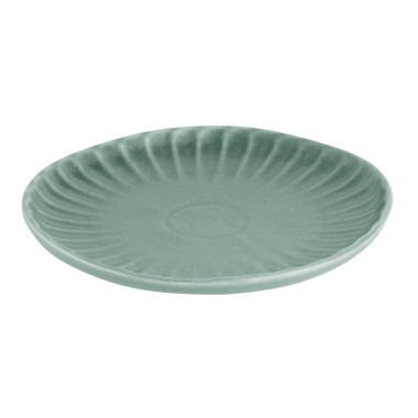 Assiettes plates Corallite vertes 280 mm (lot de 6) - Olympia
