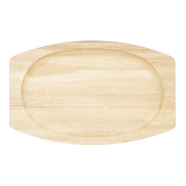 Planche en hévéa pour plat ovale en fonte 335x205mm pour GJ557 - Olympia