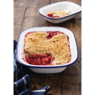 Plats de service rectangulaires acier émaillé 280x190mm (lot de 6) - Olympia