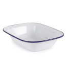 Plats de service rectangulaires acier émaillé 280x190mm (lot de 6) - Olympia