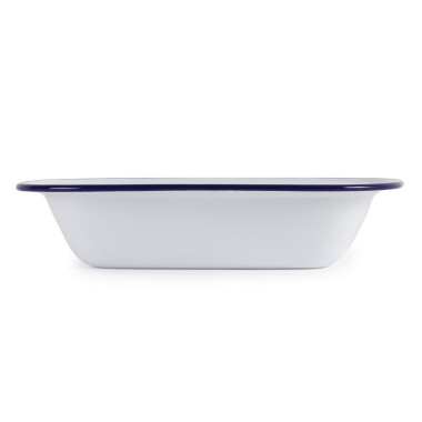 Plats de service rectangulaires acier émaillé 280x190mm (lot de 6) - Olympia