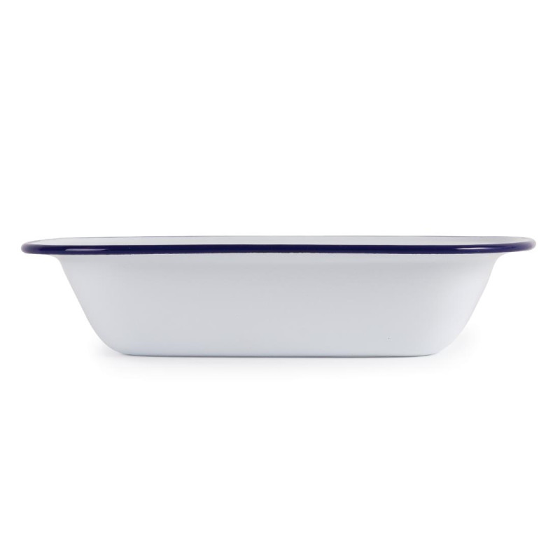 Plats de service rectangulaires acier émaillé 280x190mm (lot de 6) - Olympia
