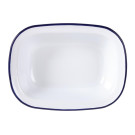 Plats de service rectangulaires acier émaillé 280x190mm (lot de 6) - Olympia