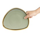 Assiette Triangulaire Couleur Mousse Kiln 230mm (Lot de 6) - Olympia