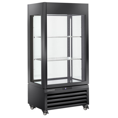 Vitrine "FULL vitrée" 600 Lt., 1 niveau  2 étagères, ventilée - WINE - NOIR - Diamond  au meilleur prix sur Restock CHR