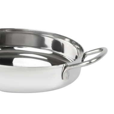 Plat en inox double poignée Table Presentation 180 mm - Olympia