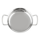 Plat double poignée en inox martelé Table Presentation 125mm - Olympia