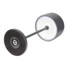 Lampe de table avec abat-jour rond Lucca grise 200mm - Olympia