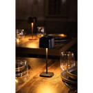 Lampe de table avec abat-jour carré Lucca noire 200mm - Olympia