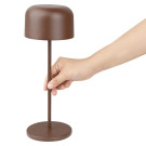 Lampe de table avec abat-jour rond Lucca marron 300mm - Olympia