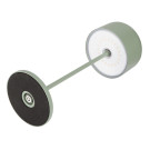 Lampe de table avec abat-jour rond Lucca verte 300mm - Olympia