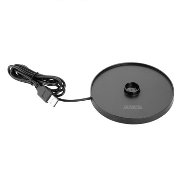 Lampe de table avec abat-jour rond Lucca verte 300mm - Olympia