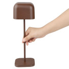 Lampe de table avec abat-jour carré Lucca marron 300mm - Olympia
