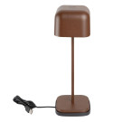 Lampe de table avec abat-jour carré Lucca marron 300mm - Olympia