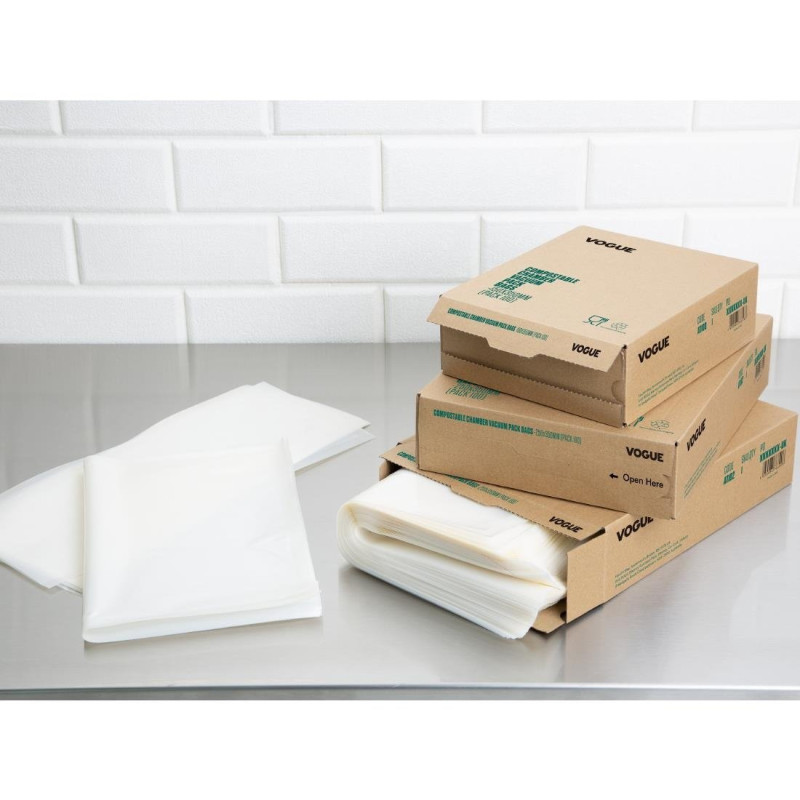 Sacs sous vide compostables 250x350mm (lot de 100) - Vogue