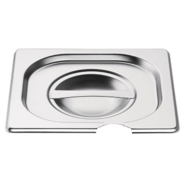 Couvercle inox GN 1/6 avec encoche - Vogue