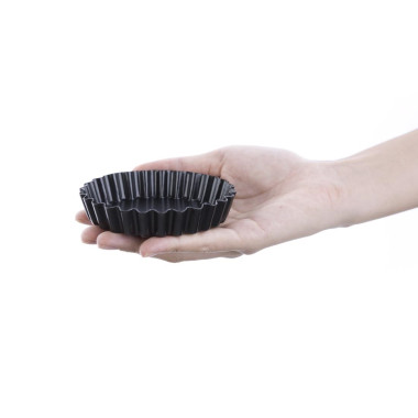 Moule à tartelette cannelé antiadhésif avec fond amovible 10 cm (x3) - Vogue