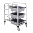 Chariot de cantine en acier inoxydable - Vogue