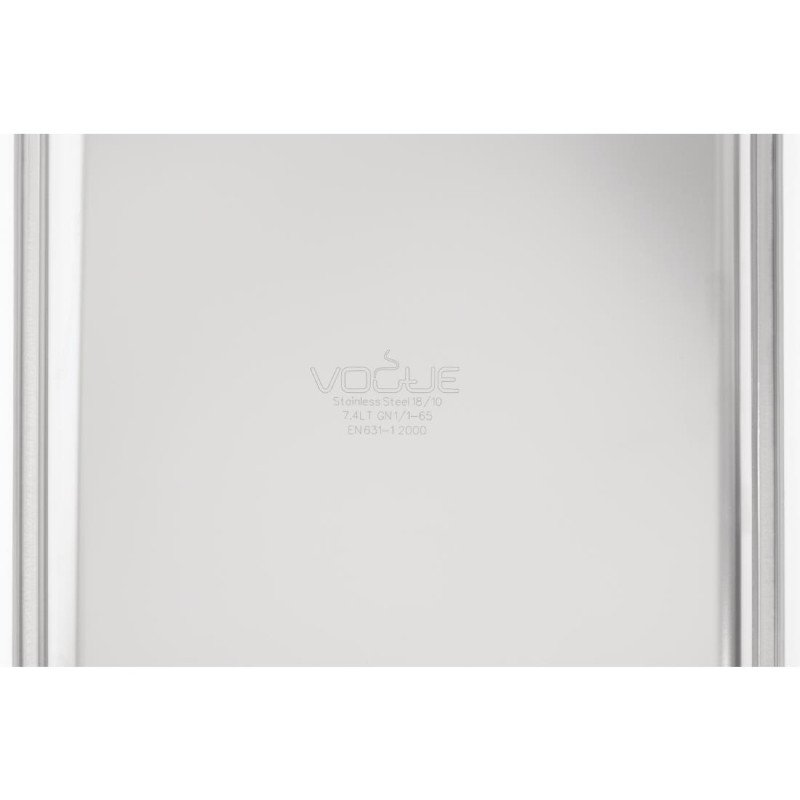 Bac inox 18/10 GN 1/1 professionnel 65mm - Vogue