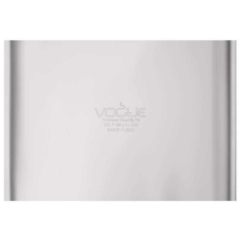 Bac inox 18/10 GN 1/1 professionnel 200mm - Vogue