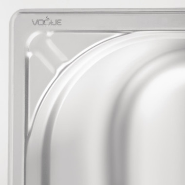 Bac inox 18/10 GN 1/1 professionnel 200mm - Vogue