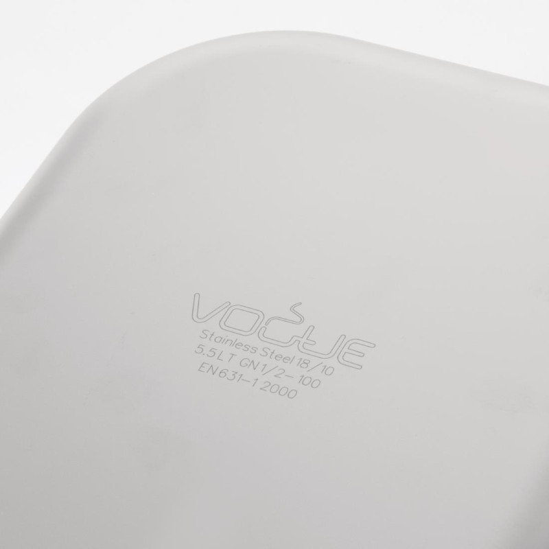 Bac inox 18/10 GN 1/2 professionnel 100mm - Vogue