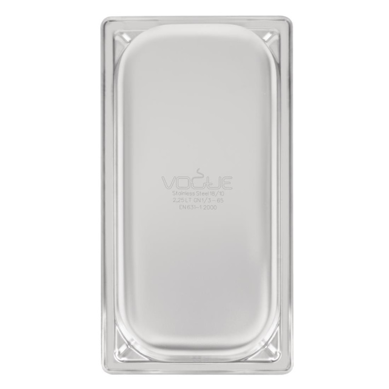 Bac inox 18/10 GN 1/3 professionnel 65mm - Vogue